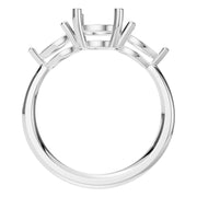 Three Stone Ring - Round 6.5mm