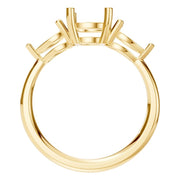 Three Stone Ring - Round 6.5mm
