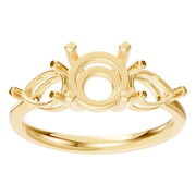 Three Stone Ring - Round 6.5mm
