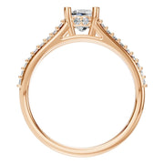 Cushion Hidden Halo Ring