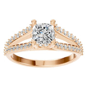 Cushion Hidden Halo Ring