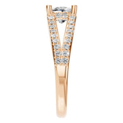 Cushion Hidden Halo Ring
