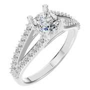 Cushion Hidden Halo Ring