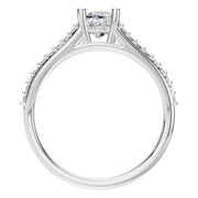 Cushion Hidden Halo Ring