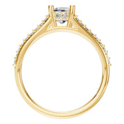 Cushion Hidden Halo Ring
