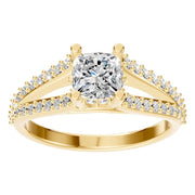 Cushion Hidden Halo Ring
