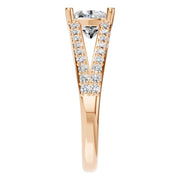 Split Shank Solitaire Ring - Cushion 5.7mm
