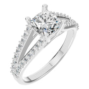 Split Shank Solitaire Ring - Cushion 5.7mm