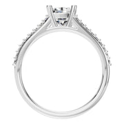 Split Shank Solitaire Ring - Cushion 5.7mm