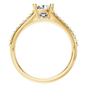 Split Shank Solitaire Ring - Cushion 5.7mm