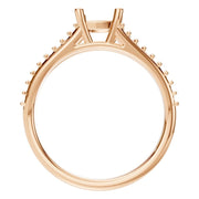 Split Shank Solitaire Ring - Cushion 5.7mm