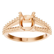 Split Shank Solitaire Ring - Cushion 5.7mm