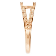 Split Shank Solitaire Ring - Cushion 5.7mm