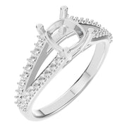 Split Shank Solitaire Ring - Cushion 5.7mm