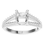 Split Shank Solitaire Ring - Cushion 5.7mm