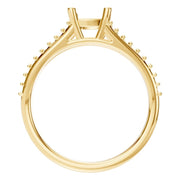 Split Shank Solitaire Ring - Cushion 5.7mm