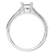 Split Shank Solitaire Ring - Emerald 7x5mm