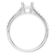 Split Shank Solitaire Ring - Emerald 7x5mm