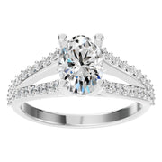 Split Shank Solitaire Ring - Oval 8x5.5mm