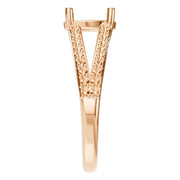 Split Shank Solitaire Ring - Oval 8x5.5mm