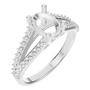 Split Shank Solitaire Ring - Oval 8x5.5mm