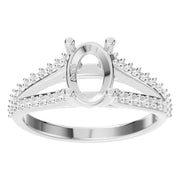 Split Shank Solitaire Ring - Oval 8x5.5mm