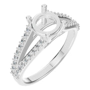 Split Shank Solitaire Ring - Round 6.5mm