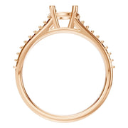 Split Shank Solitaire Ring - Round 6.5mm