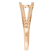 Split Shank Solitaire Ring - Round 6.5mm