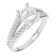 Split Shank Solitaire Ring - Round 6.5mm