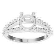 Split Shank Solitaire Ring - Round 6.5mm