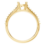 Split Shank Solitaire Ring - Round 6.5mm