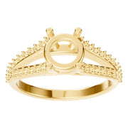Split Shank Solitaire Ring - Round 6.5mm