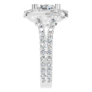 Cushion Accented Halo Ring