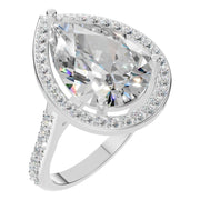 Accented Halo Ring - Pear 12.2x7.6mm