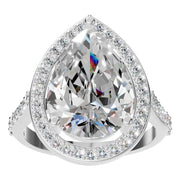 Accented Halo Ring - Pear 12.2x7.6mm
