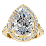 Accented Halo Ring - Pear 12.2x7.6mm