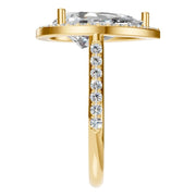 Accented Halo Ring - Pear 12.2x7.6mm