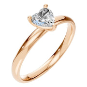 Solitaire Ring - Heart 5x5mm