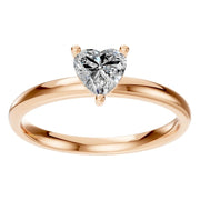 Solitaire Ring - Heart 5x5mm