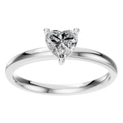 Solitaire Ring - Heart 5x5mm