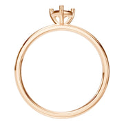 Solitaire Ring - Heart 5x5mm