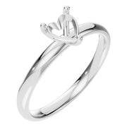 Solitaire Ring - Heart 5x5mm