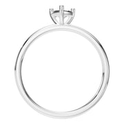 Solitaire Ring - Heart 5x5mm
