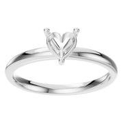 Solitaire Ring - Heart 5x5mm