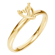 Solitaire Ring - Heart 5x5mm