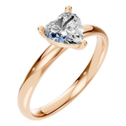 Solitaire Ring - Heart 6x6mm