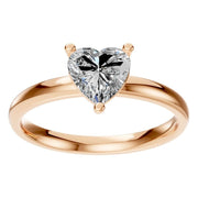 Solitaire Ring - Heart 6x6mm