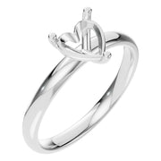 Solitaire Ring - Heart 6x6mm