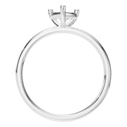 Solitaire Ring - Heart 6x6mm